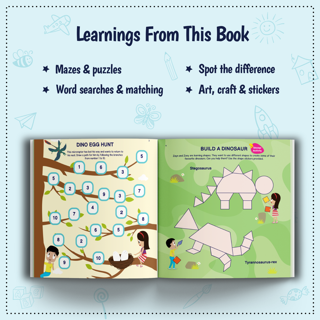 Zayn & Zoey Dinosaurs Activity Book
