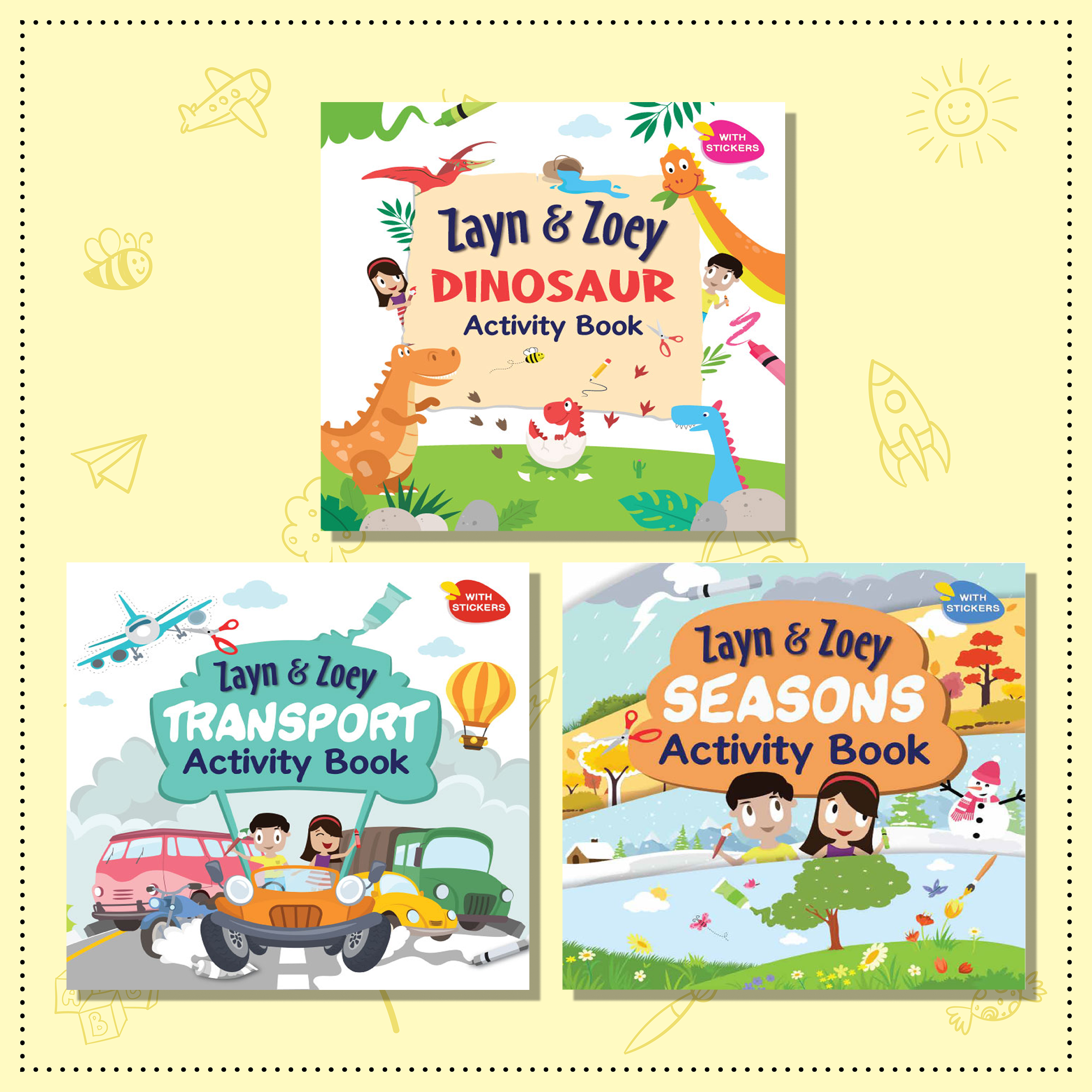 ZAYN & Zoey Activity Book Combo (Set of 3 books)