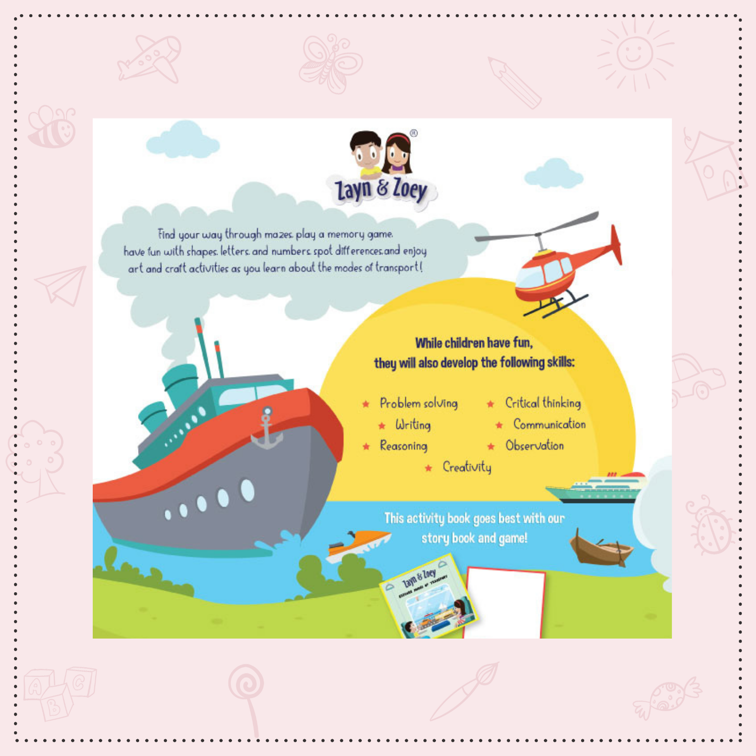 Zayn & Zoey Transport Activity Book
