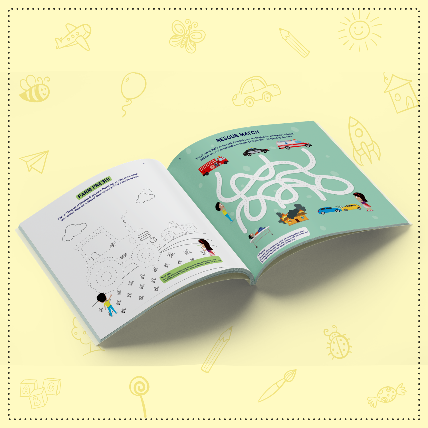 Zayn & Zoey Transport Activity Book