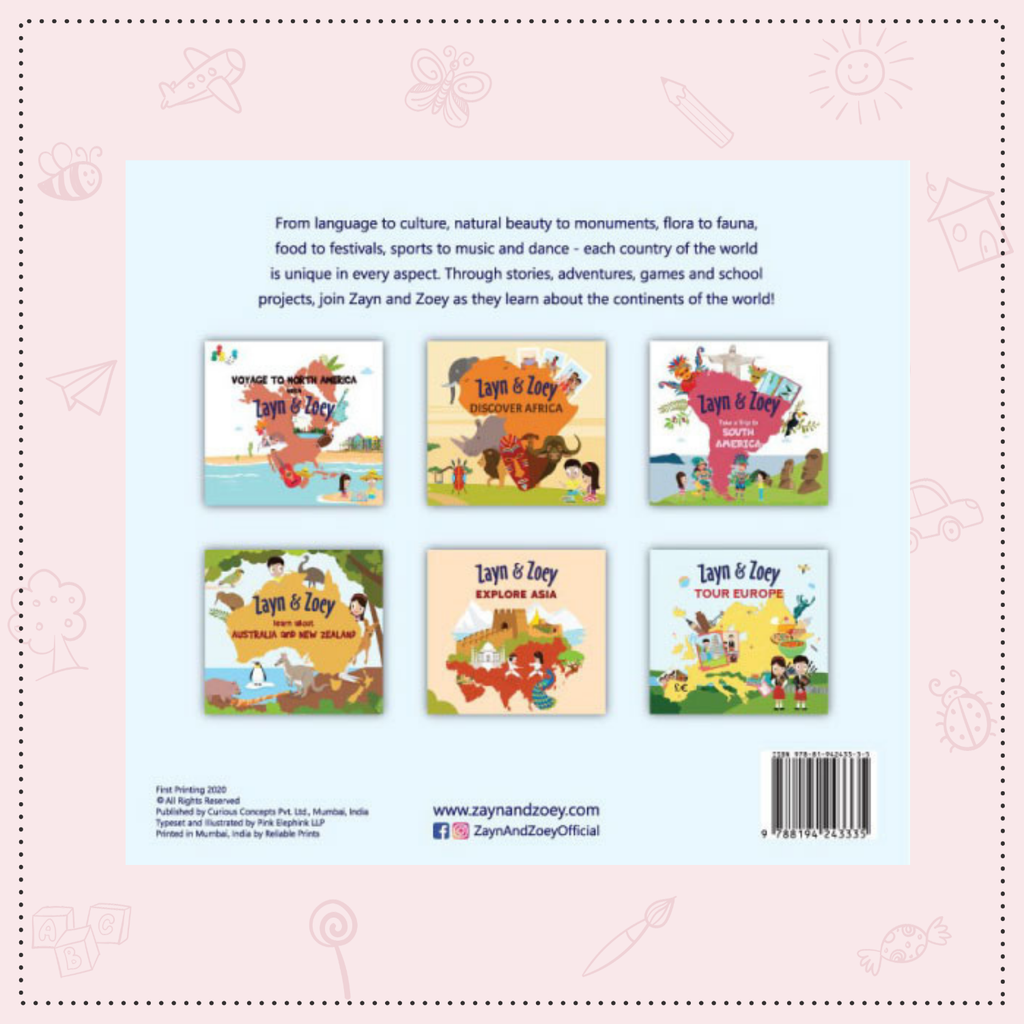 Zayn & Zoey CONTINENTS (Set of 6 books)