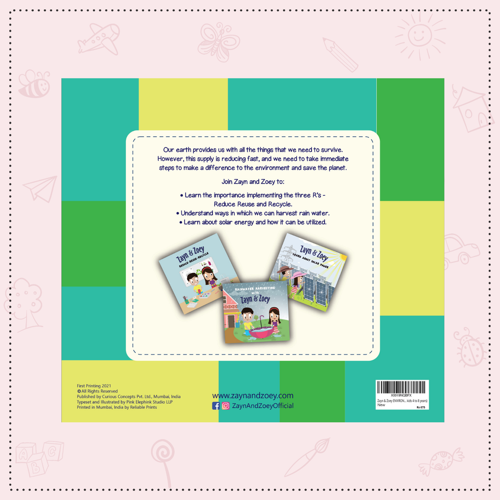 Zayn & Zoey Environment Friendly Series (Set of 3 books)