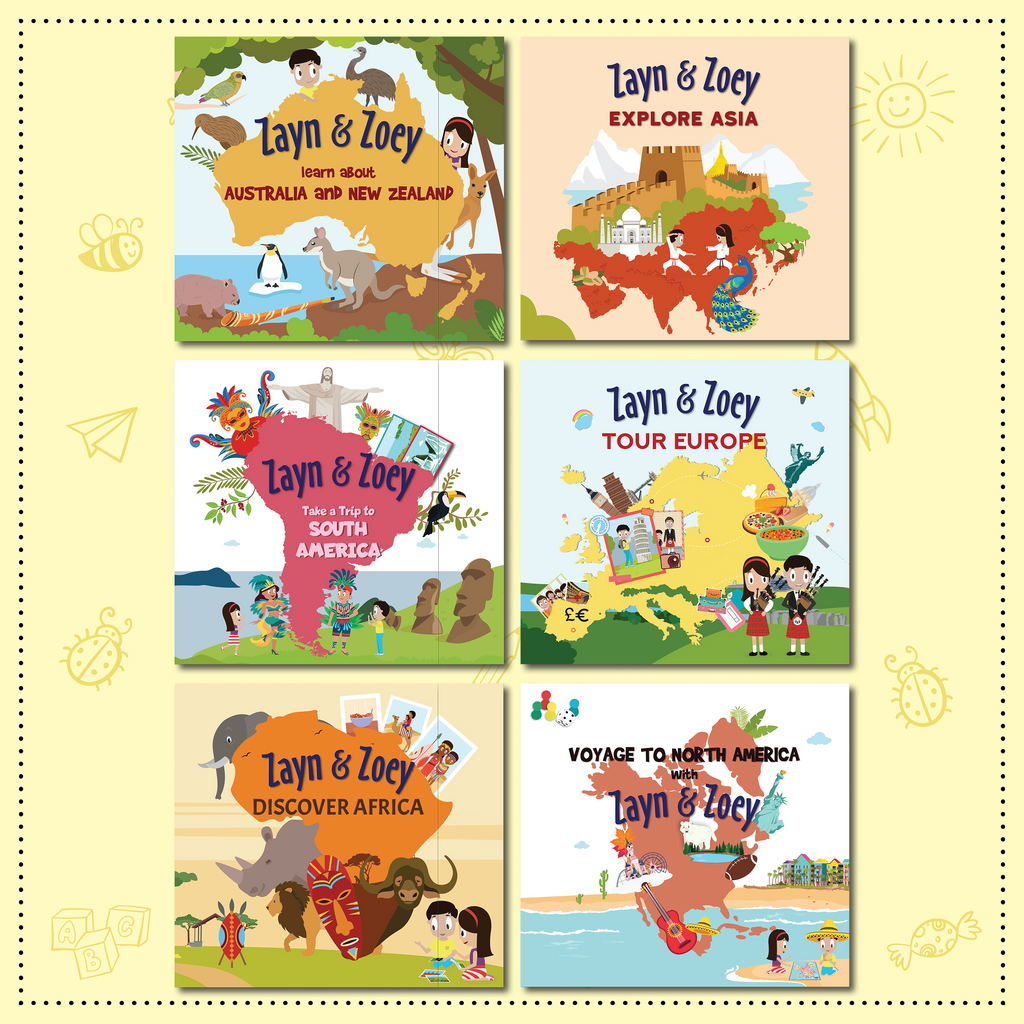 Zayn & Zoey CONTINENTS (Set of 6 books)