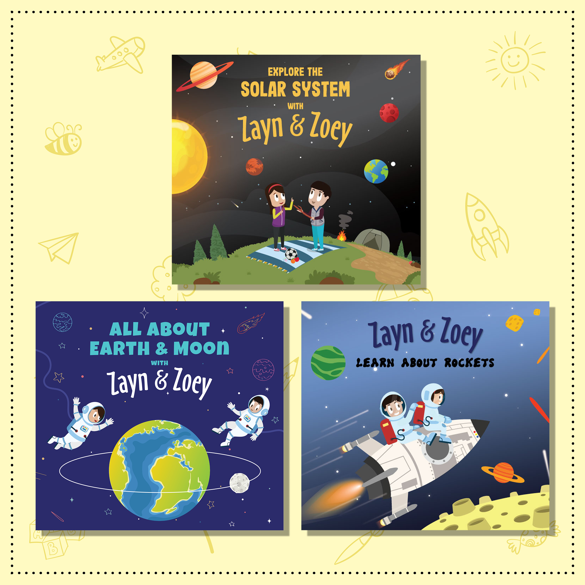 Zayn & Zoey Space Adventures (Set of 3 books)